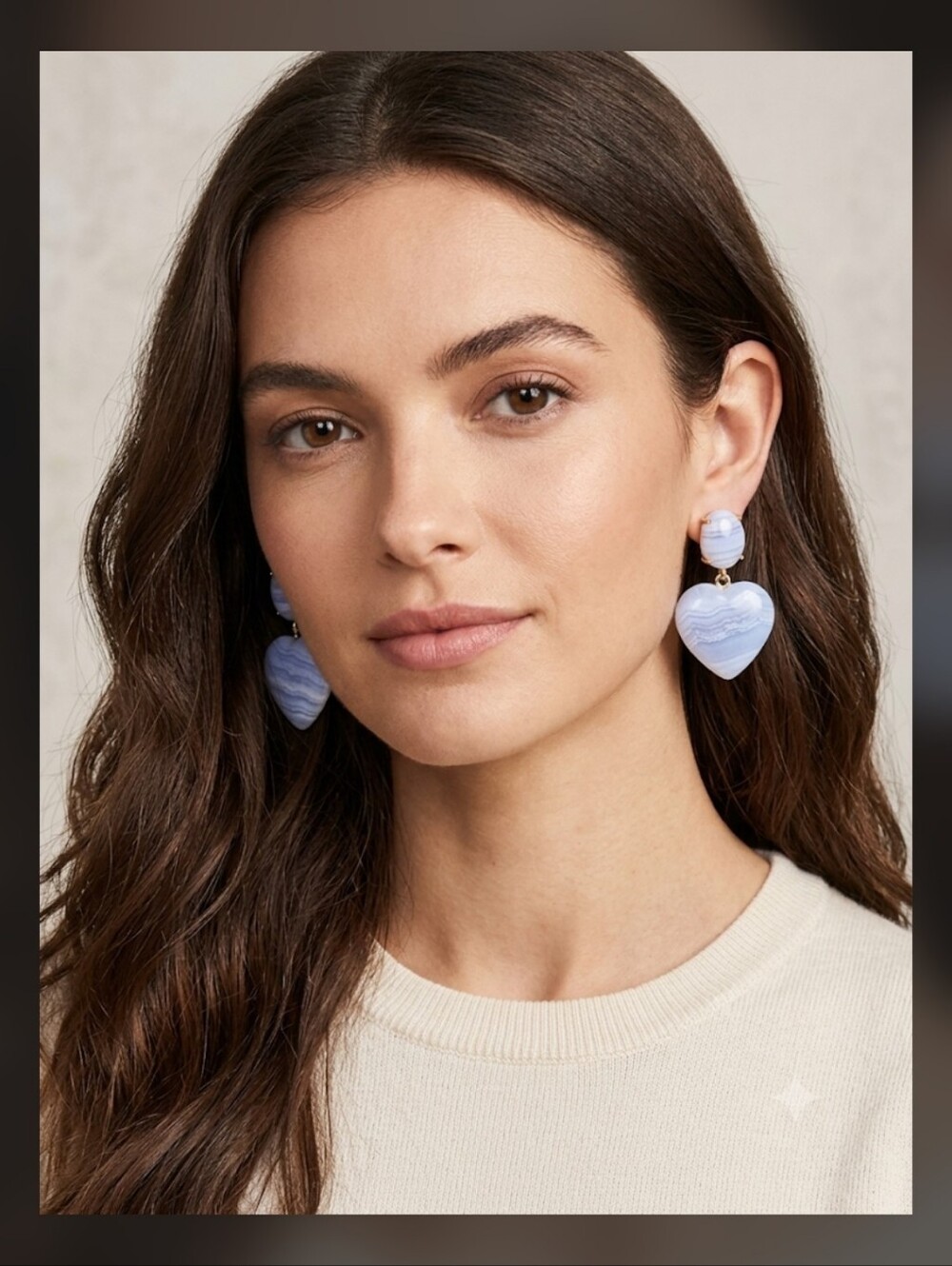 Baublebar Blue Heart Drop Earrings, NIP